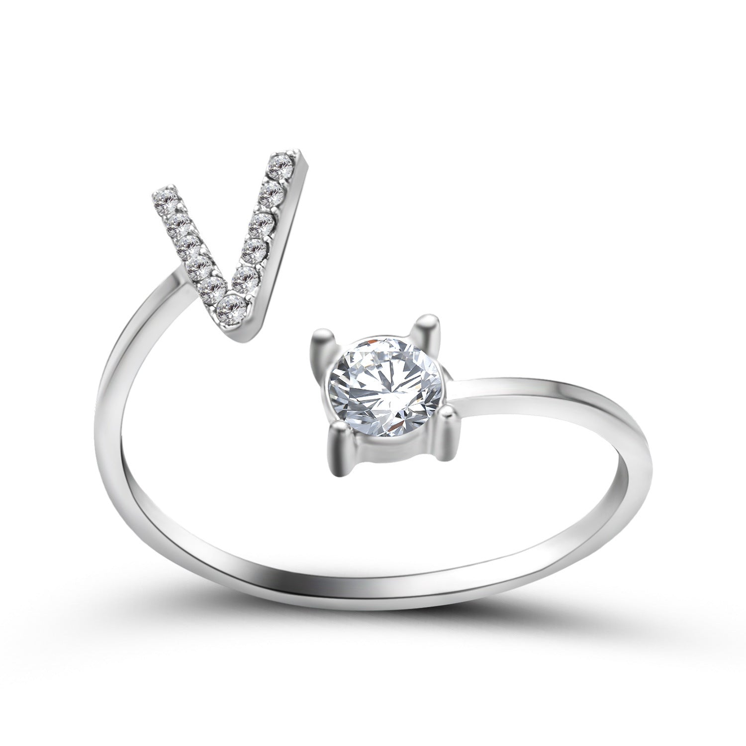 New Design Adjustable 26 Initial Letter Ring Fashion Jewelry For Women Simple Elegant Jewelry New Design Adjustable 26 Initial Letter Ring Fashion Jewelry For Women Simple Elegant Jewelry